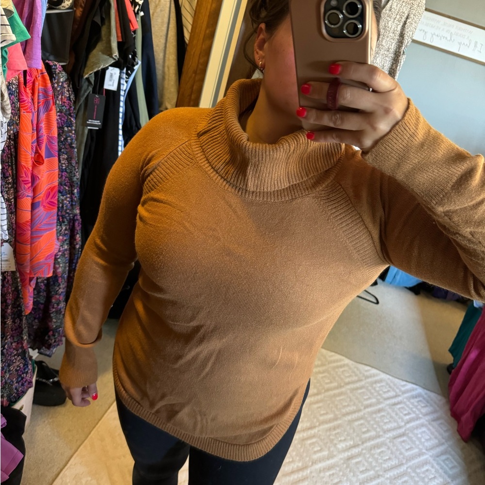 Time & Tru Cowl Turtleneck Sweater